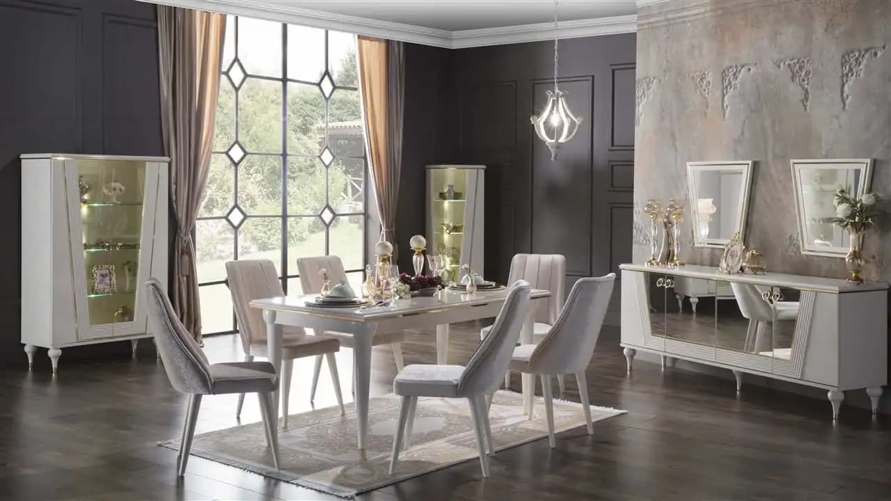 Vitella Yemek Odası Modern ve Şık Tasarımıyla Dekorasyonunuza Zarafet Katar
