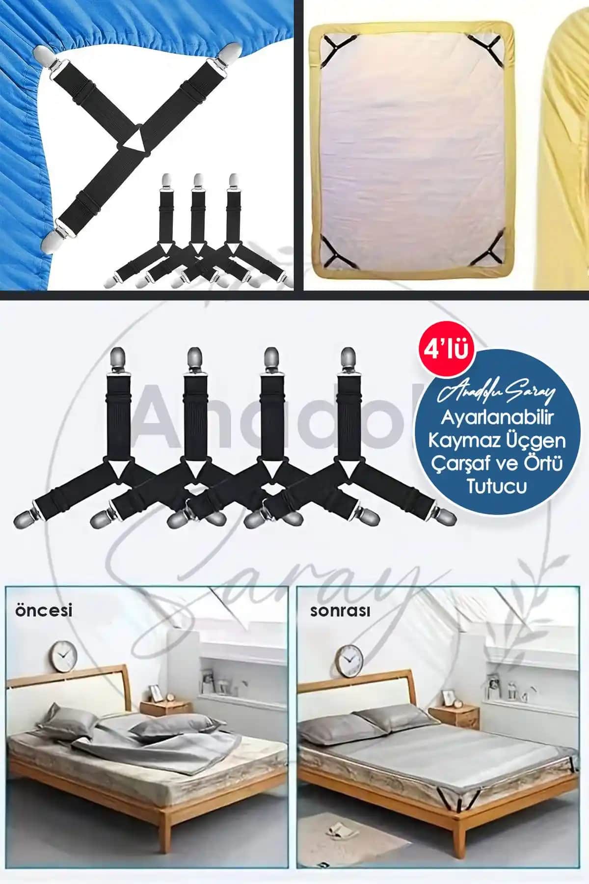 Yatak Odasında Konfor ve Düzeni Sağlayan Çarşaf Kaydırmaz Ürünler ve Kullanım İpuçları