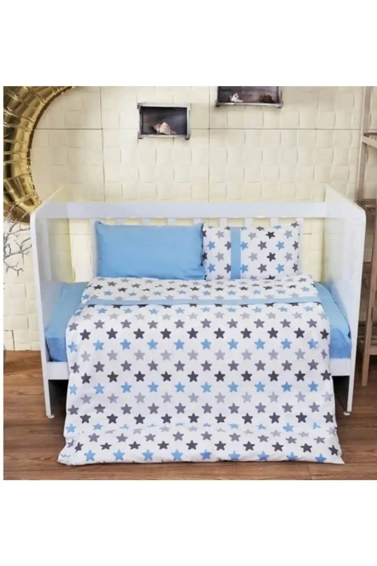 Yılz Motifli Bebek Nevresim Takımlarıyla Şık ve Konforlu Bebek Odası Dekorasyonu