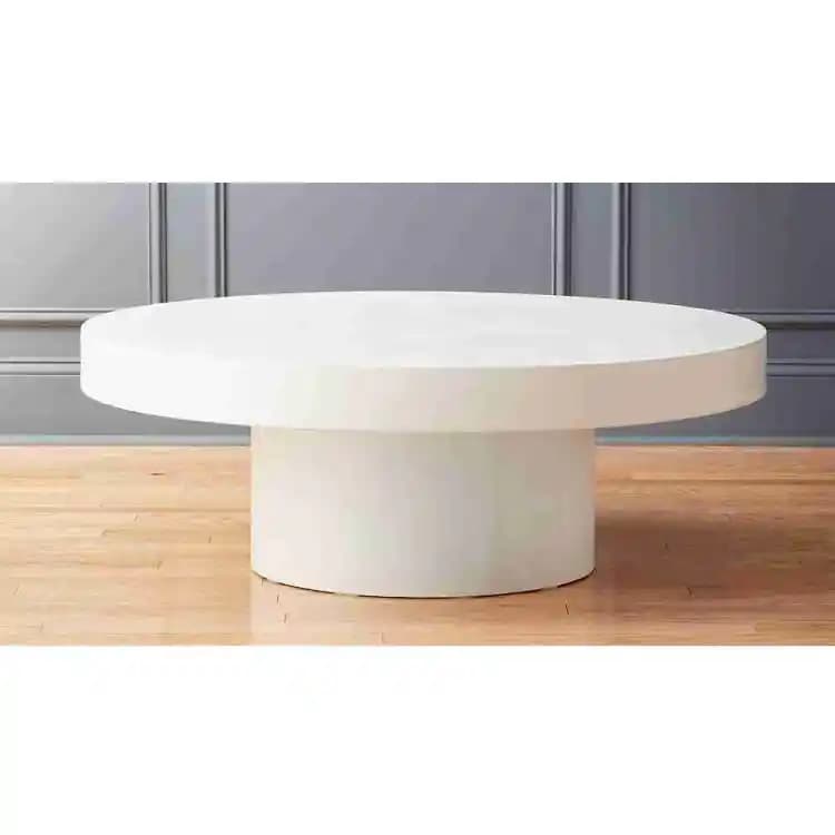 Yuvarlak Beyaz Orta Sehpa ile Dekorasyonunuzu Modern ve Şık Bir Şekilde Yenileyin