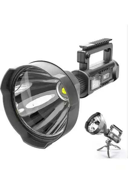 Adroe 20W USB Şarj Edilebilir LED El Feneri Güçlü ve Şık Tasarım ile Günlük ve Outdoor Kullanım İçin