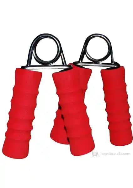 Delta Sünger Tutamaçlı İki Adet Deluxe Kırmızı El Yayı ile el ve kol güçlendirme