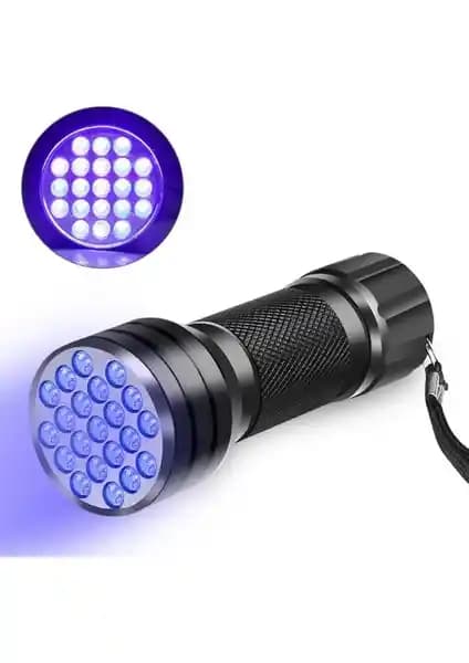 Fenerix 21 LED Ultraviyole El Feneri Güçlü ve Çok Amaçlı UV Işık Kaynağı