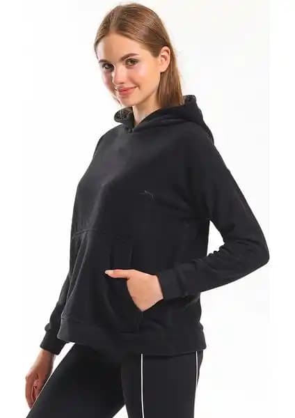 Kadınlar İçin Slazenger SASSA IN Siyah Polar Kış Kıyafeti Şıklık ve Konfor Bir Arada