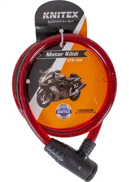 Knitex Bisiklet Kilidi 12x80CM KTX100 Güçlü ve Dayanıklı Güvenlik Çözümü