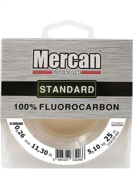 Mercan %100 Fluorocarbon Misina 25 Metre Uzunlukta Yüksek Performans ve Dayanıklılık