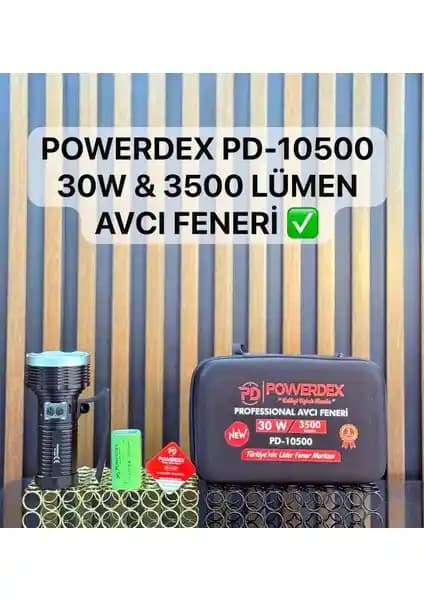 Powerdex PD-10500 Profesyonel Avcı Feneri: Yüksek Güç, Dayanıklılık ve Çok Yönlülük