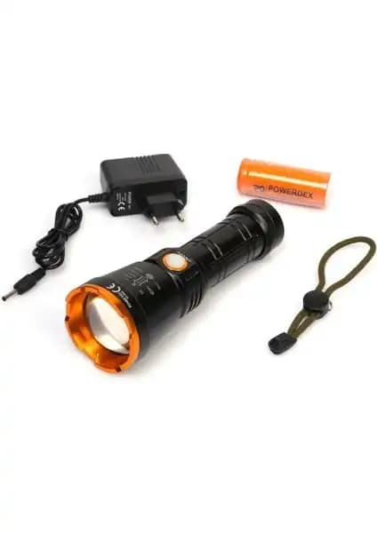 Powerdex PD-6682 15W Profesyonel Şarjlı El Feneri Uzun Menzil ve Dayanıklılık
