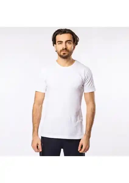 Slazenger SANDER KTN Erkek Beyaz Tişört Modern ve Rahat Günlük Giyim Parçası