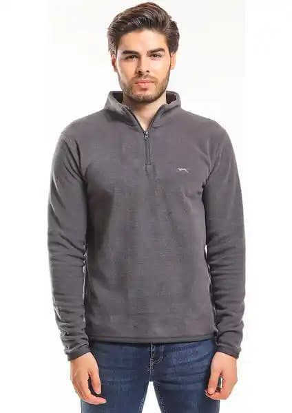 Slazenger SANNE Erkek Polar Koyu Gri: Konforlu ve İşlevsel Kış Giyim Ürünü