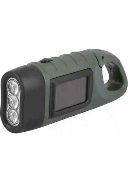 Tcherchi Güneş Enerjili ve Dinamolu LED El Feneri: Dayanıklı ve Çevre Dostu Portatif Aydınlatma Çözümü