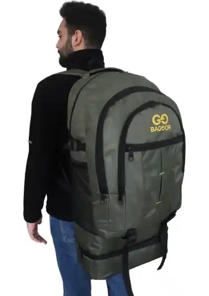 Baggor 90 Litre Su Geçirmez Çok Gözlü Kampçı ve Seyahat Sırt Çantası