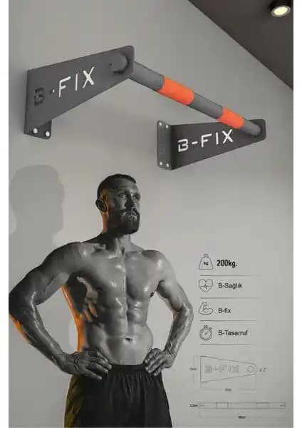 Betafix Betafiks Duvara Montajlı Güç ve Dayanıklılık Sağlayan Spor Barfiksi