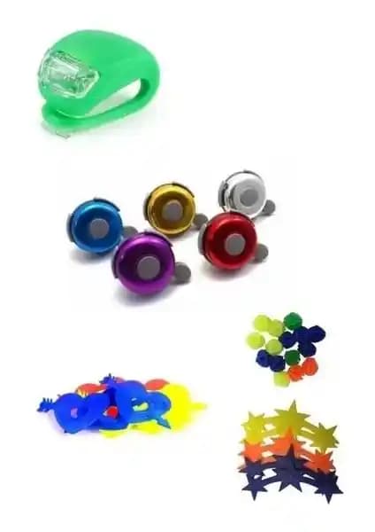 Bisiklet Güvenliği ve Estetiği İçin Hellove Çakarlı Işık Hediyeli Aksesuar Seti