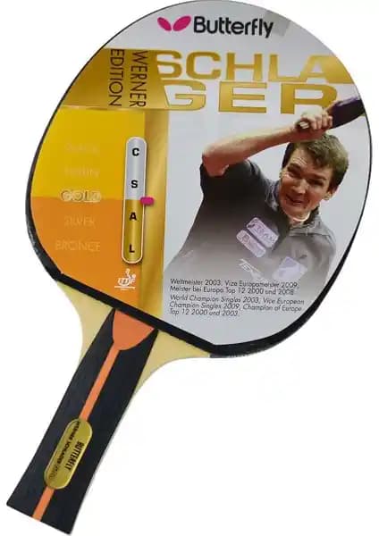 Butterfly Werner Schlager Gold P.P. Masa Tenisi Raketi Profesyonel ve Orta Seviye Kullanıcılar İçin Uygun