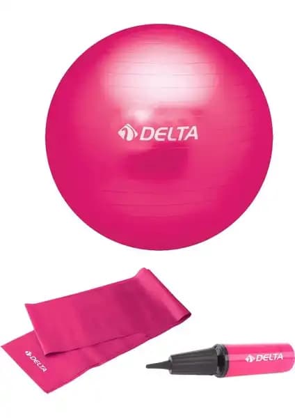 Delta 55 cm Pilates Topu ve Aksesuarlarıyla Sağlıklı Yaşam İçin Uygun Egzersiz Seti