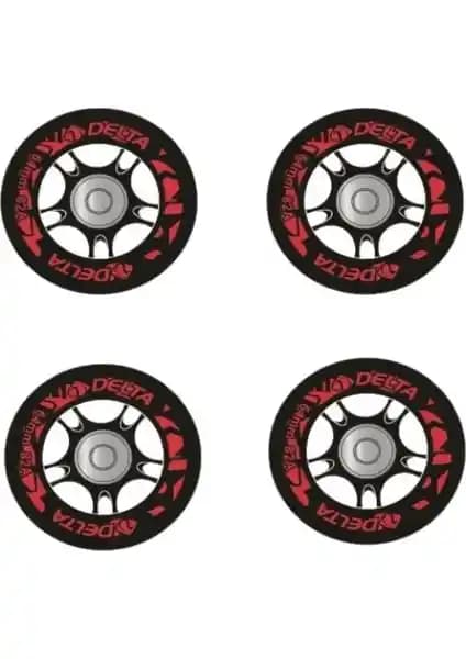Delta 64 mm Silikonlu Rulmanlı Paten Tekerlek Seti Yüksek Performans ve Dayanıklılık