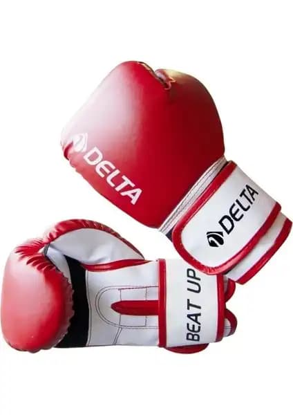 Delta Beat Up Dura-Strong Çantalı Kırmızı-Beyaz Boks Eldiveni Performans ve Dayanıklılık İçin Uygun