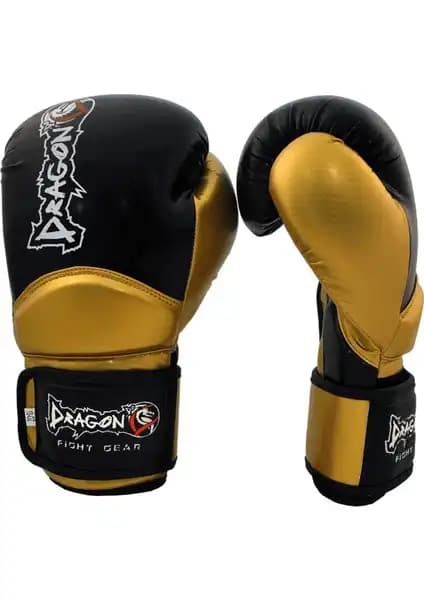 Dragon Carbon 5 Siyah-Altın Renk Boks Eldiveni: Dayanıklı ve Çok Yönlü Spor Ekipmanı