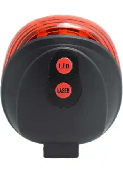 Duhaline Çok Fonksiyonlu Pilli Bisiklet LED Lazer Şerit Işığı Arka Stop Lambası