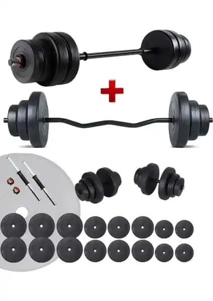 Ecgspor 108 Kg Z Bar Halter ve Dambıl Seti: Dayanıklı ve Çok Yönlü Fitness Ekipmanı