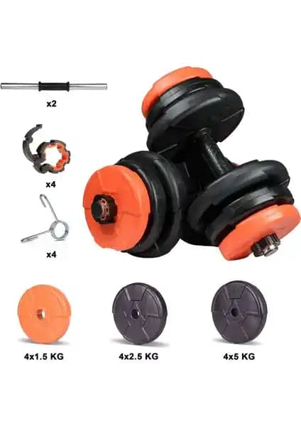 Ecgspor 36 kg Dambıl Seti: Güç ve Dayanıklılık İçin Çok Yönlü Spor Ekipmanı