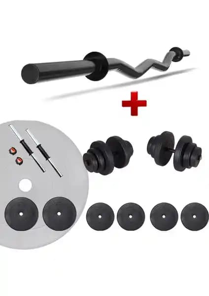 Ecgspor Z Bar Dambıl ve Fitness Ağırlık Seti 25 kg ile Güç ve Çok Yönlülük Artar
