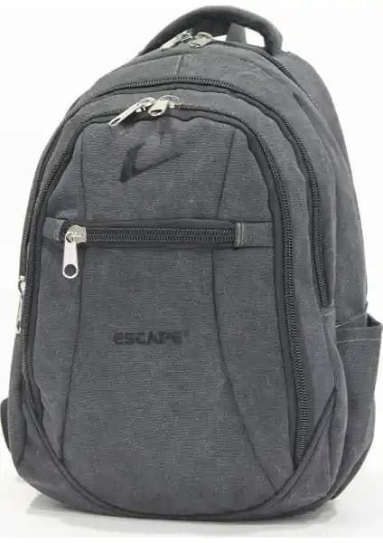 Escape Marka 15.6 İnç Laptop Bölmeli Kanvas Sırt Çantası Dayanıklı ve Şık Tasarım
