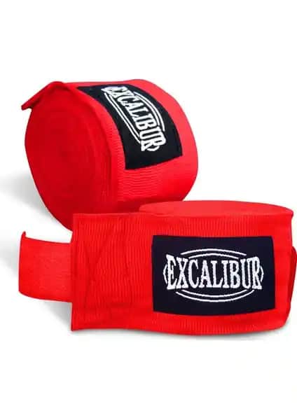 Excalibur Elastik Boks El Bandajı Kırmızı 5 Metre Çift Paket Spor ve Antrenman İçin