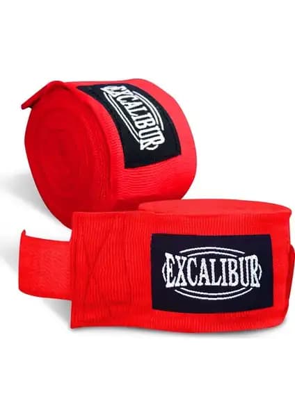 Excalibur Elastik Boks El Bandajı Kırmızı 5 Metre Çift Paket Spor ve Antrenman İçin