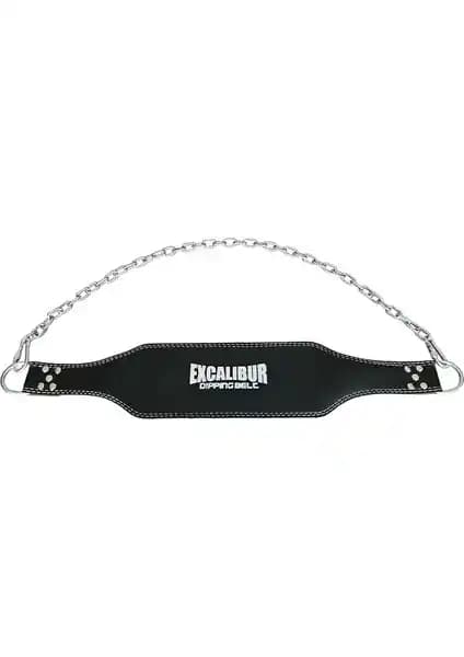 Excalibur Siyah Zincirli Dips Ağırlık Kemeri Güç ve Konfor Sunan Profesyonel Spor Malzemesi