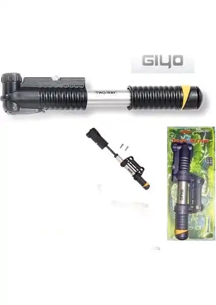Giyo GP-21 El Pompası: Basınç Göstergeli Çift Yönlü Siyah Bisiklet Pompası Özellikleri