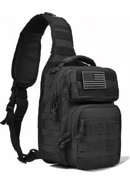 İyi Çanta Askeri Omuz Sırt Çantası Siyah Dayanıklı ve Fonksiyonel Tasarım