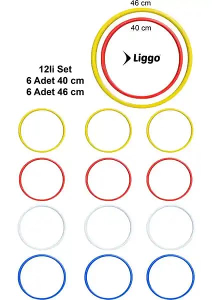 Liggo 12LI Koordinasyon Çemberi Spor ve Fitness Antrenmanları İçin Çok Yönlü Ekipman