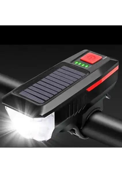 Melsen Solar Enerjili LED Bisiklet Feneri ve Korna ile Güvenli Sürüş Deneyimi