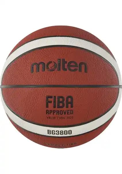 Molten B7G3800 FIBA Onaylı Deri Basketbol Topu Profesyonel ve Dayanıklı Tasarım ile