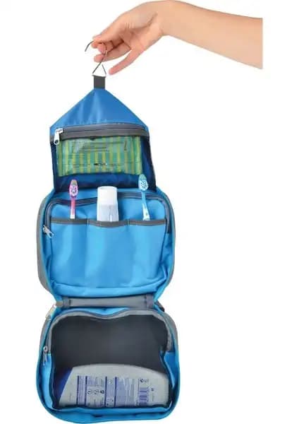 Nurgaz Campout Kişisel Bakım Çantası Mavi - Dayanıklı ve Pratik Seyahat Aksesuarı