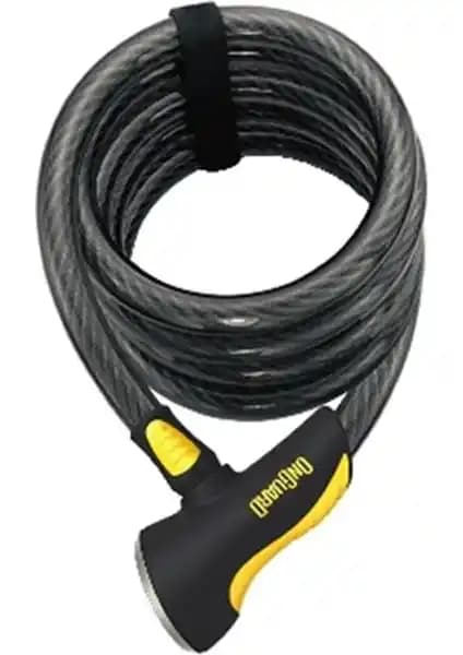 ONGUARD Doberman Kilit 8028 185cm Siyah Güvenli ve Dayanıklı Bisiklet ve Motor Kilidi