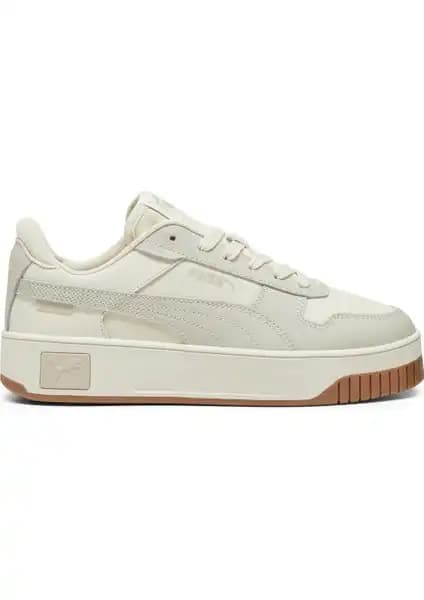 Puma Carina Street Bej Kadın Sneaker Günlük Şıklık ve Konfor Sunan Modern Tasarım