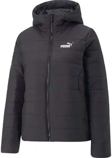 Puma Essentials Kadın Siyah Kapüşonlu Şişme Mont Modern ve Dayanıklı Kış Giyim Seçeneği