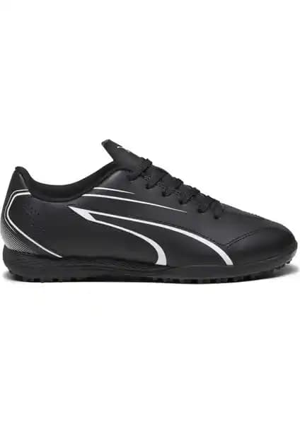 Puma VITORIA TT Jr Siyah Çocuk Halı Saha Ayakkabısı Dayanıklı ve Sürdürülebilir Tasarım