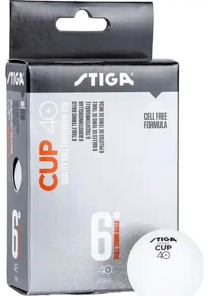 Stiga Cup 6'lı Masa Tenisi Topları Beyaz Dayanıklı ve Uygun Fiyatlı Performans Ürünü