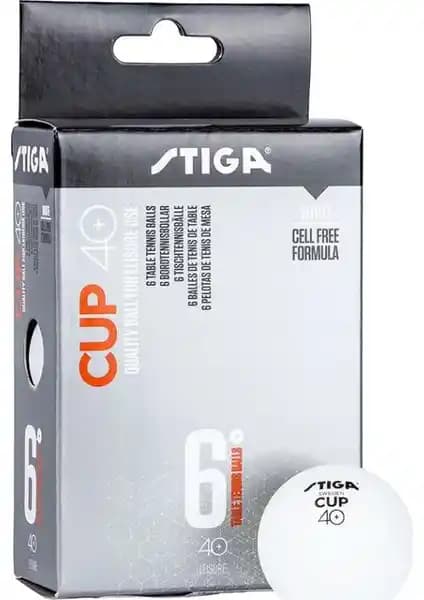 Stiga Cup 6'lı Masa Tenisi Topları Beyaz Dayanıklı ve Uygun Fiyatlı Performans Ürünü