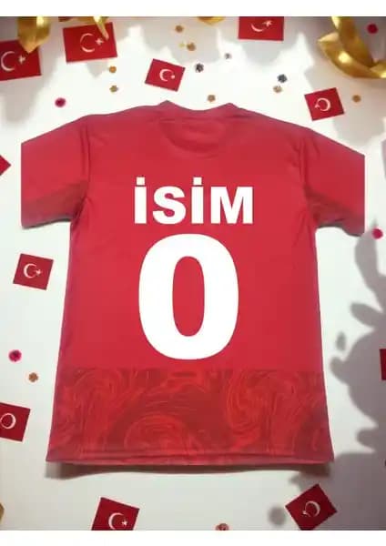 Türkiye Milli Takım Temalı Kişiselleştirilebilir Halı Saha Forması Yetişkinler İçin