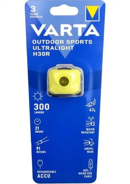 Varta H30R Sarı Şarjlı Kafa Feneri: Hafif ve Pratik Outdoor Sporları İçin Uygun Çözüm