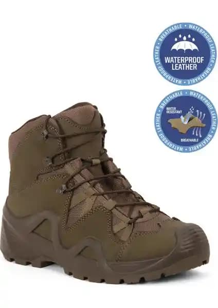 YDS Astor Mid Cut Hakiki Nubuk Deri Bot - Dayanıklı ve Su Geçirmez Taktik Botu