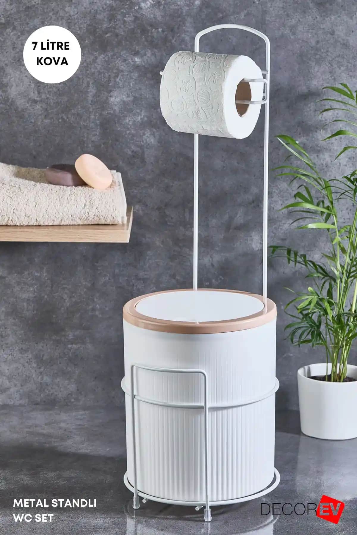 Decorev 7 Litre Banyo ve Mutfak Çöp Kovası Dayanıklı ve Şık Tasarım