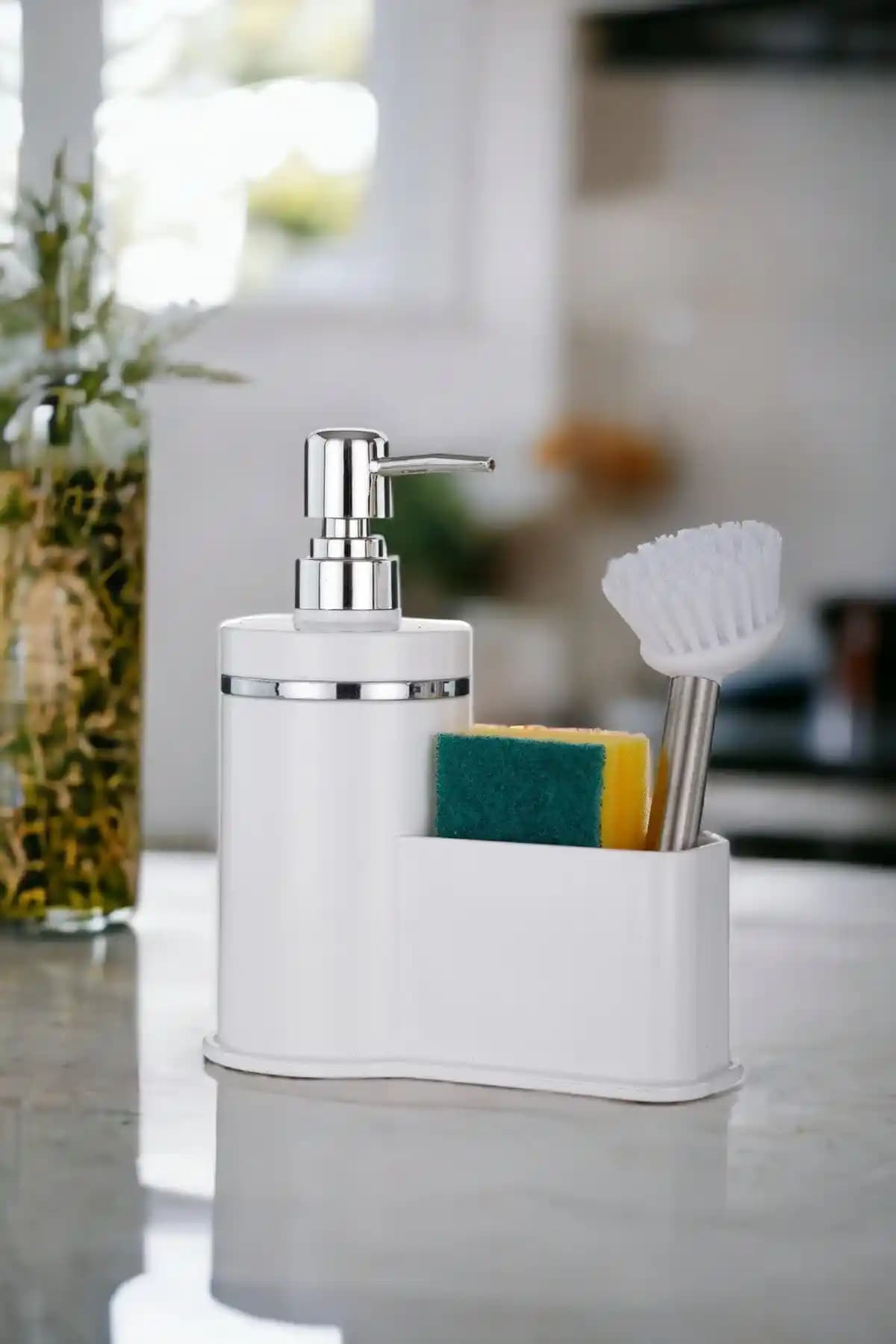 Okacih Hazneli Sıvı Sabunluk: Modern ve Dayanıklı Plastik Tasarım ile Şık Temizlik Aksesuarı