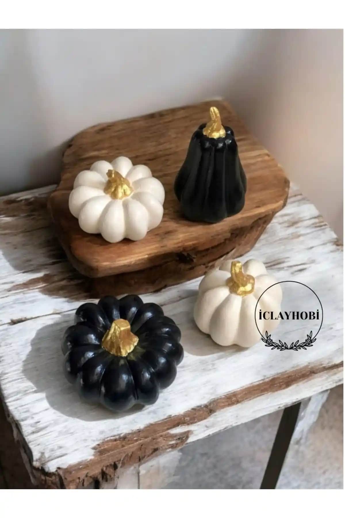 Hilal Balkabağı Dekor 4'lü Kombin Seti ile Evinizde Doğanın Estetiğini Yaşayın