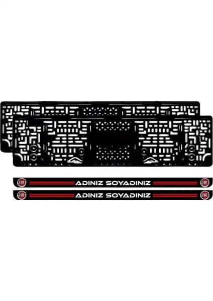 Fiat uyumlu kişiye özel araç plakalık Siyah dayanıklı ve estetik tasarım